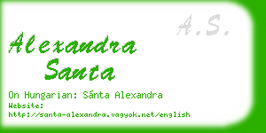 alexandra santa business card